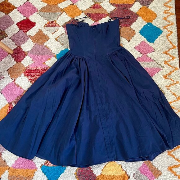 House of CB Samaria French Navy Corset Sundress - Picture 6 of 8